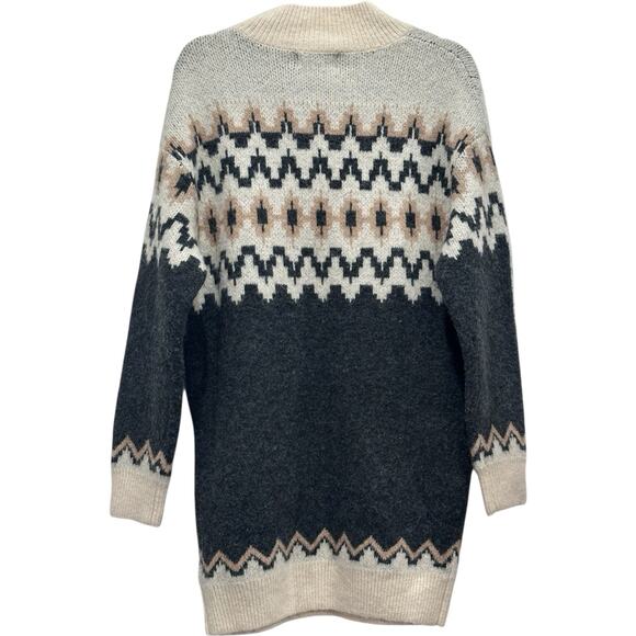 Revolve Heartloom JOANNA Sweater Dress Charcoal Wool Blend Pullover Mock Neck M - Picture 4 of 11